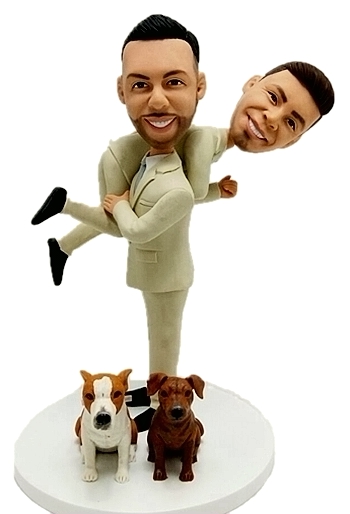 Custom cake topper groom groom cake toppers